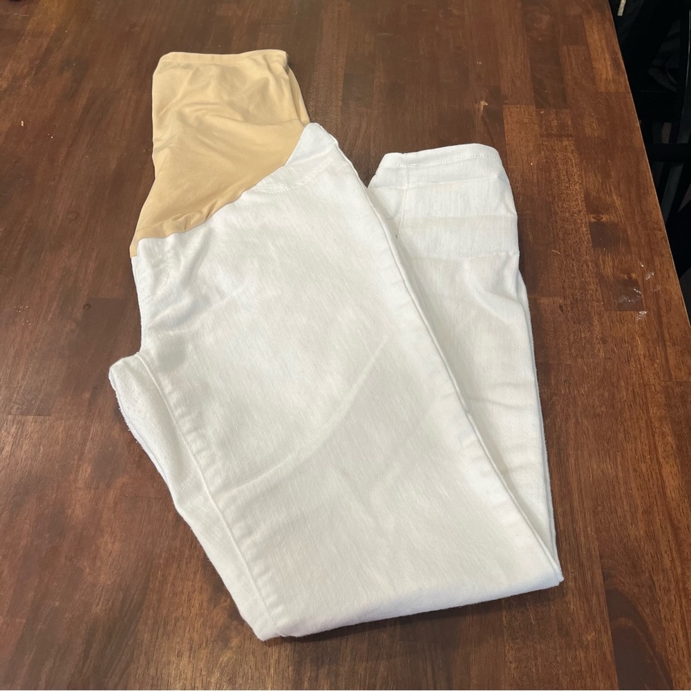 Time & Tru White Maternity Jeans